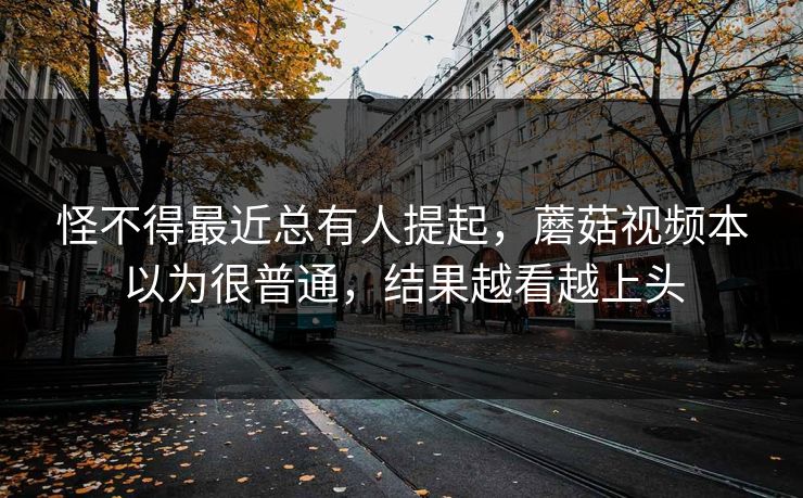 怪不得最近总有人提起,蘑菇视频本以为很普通,结果越看越上头 第1张 怪不得最近总有人提起,蘑菇视频本以为很普通,结果越看越上头 第1张