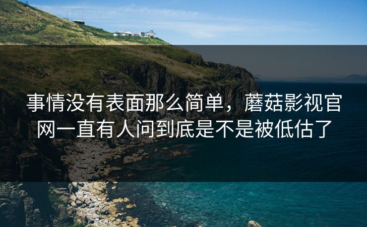 事情没有表面那么简单，蘑菇影视官网一直有人问到底是不是被低估了  第1张