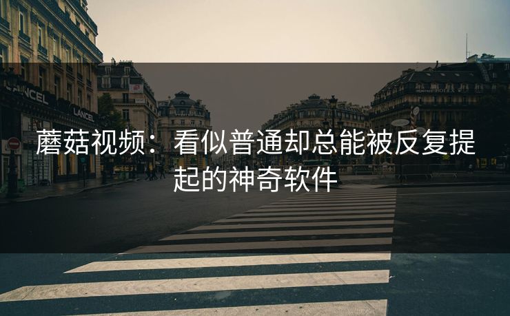 蘑菇视频：看似普通却总能被反复提起的神奇软件  第1张