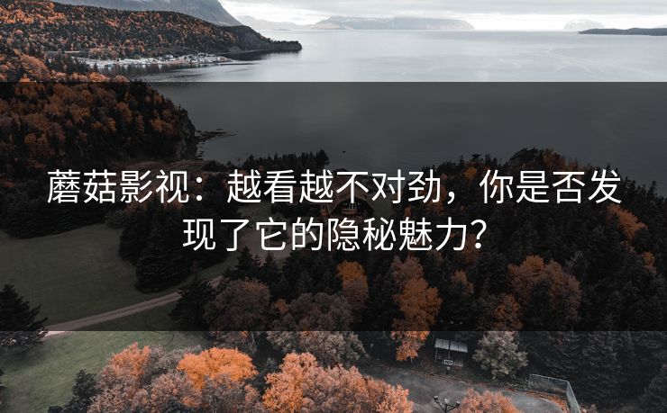 蘑菇影视：越看越不对劲，你是否发现了它的隐秘魅力？  第1张