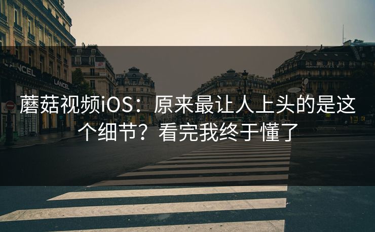 蘑菇视频iOS：原来最让人上头的是这个细节？看完我终于懂了  第1张